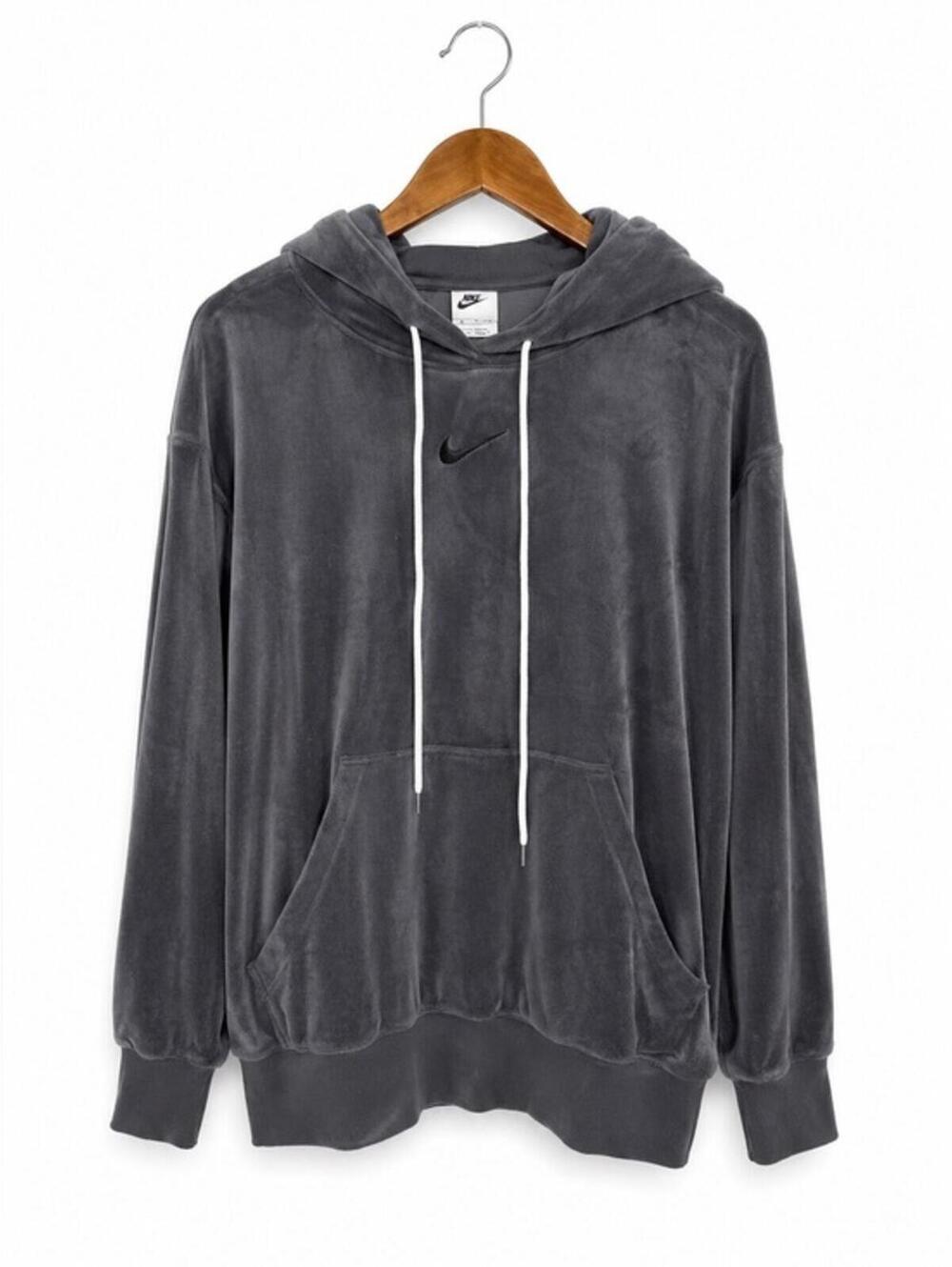 Nike Sportswear Oversized Terry Anthracite/Black Pullover Hoodie XS